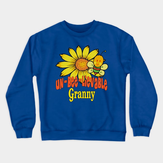 Unbelievable Granny Sunflowers and Bees Crewneck Sweatshirt by FabulouslyFestive